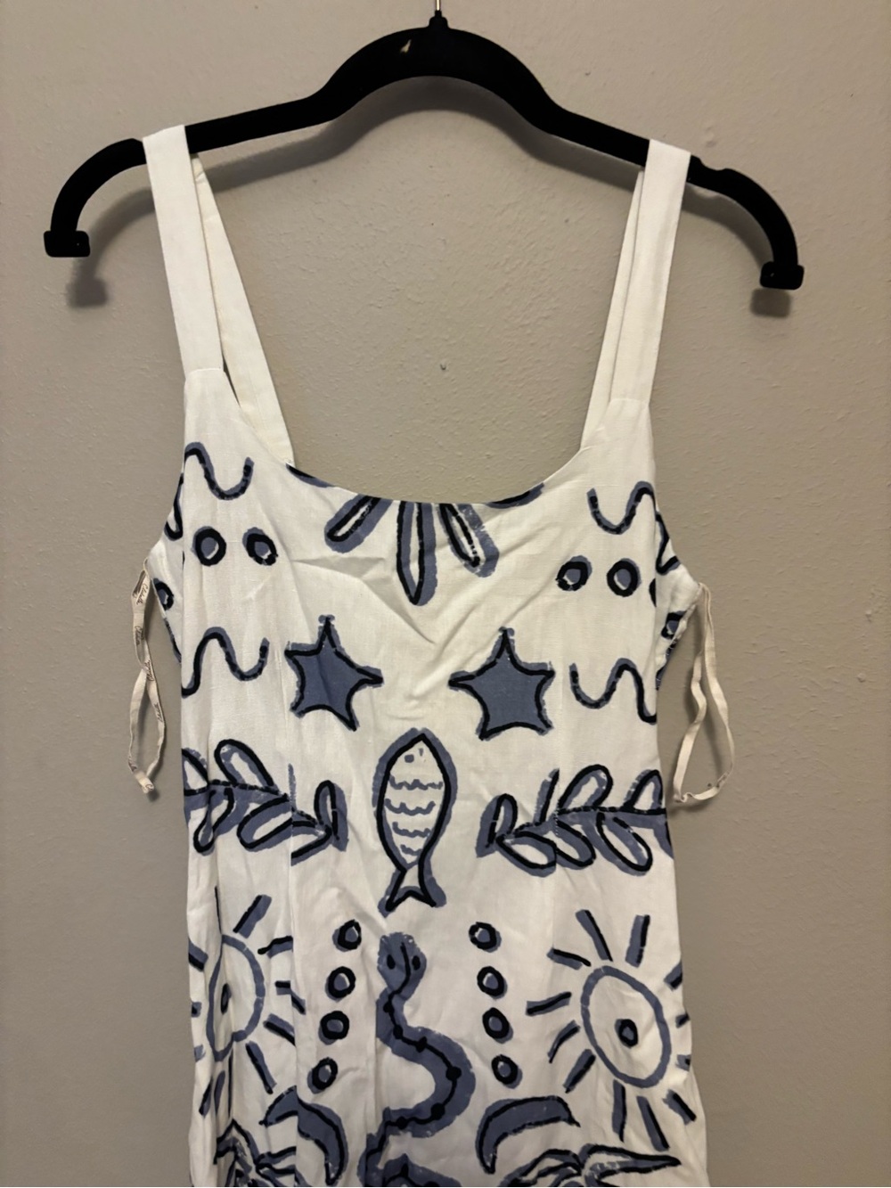 Cleobella Shelly Ankle Dress in the blue-and-white Verona print Small NWOT - Picture 8 of 12